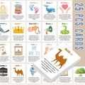 25pcs Islamic Prophet Character Cards,Content Includes Prophetic Lives,Values,Educational Visual Guide Card,Ramadan Prayers Gift