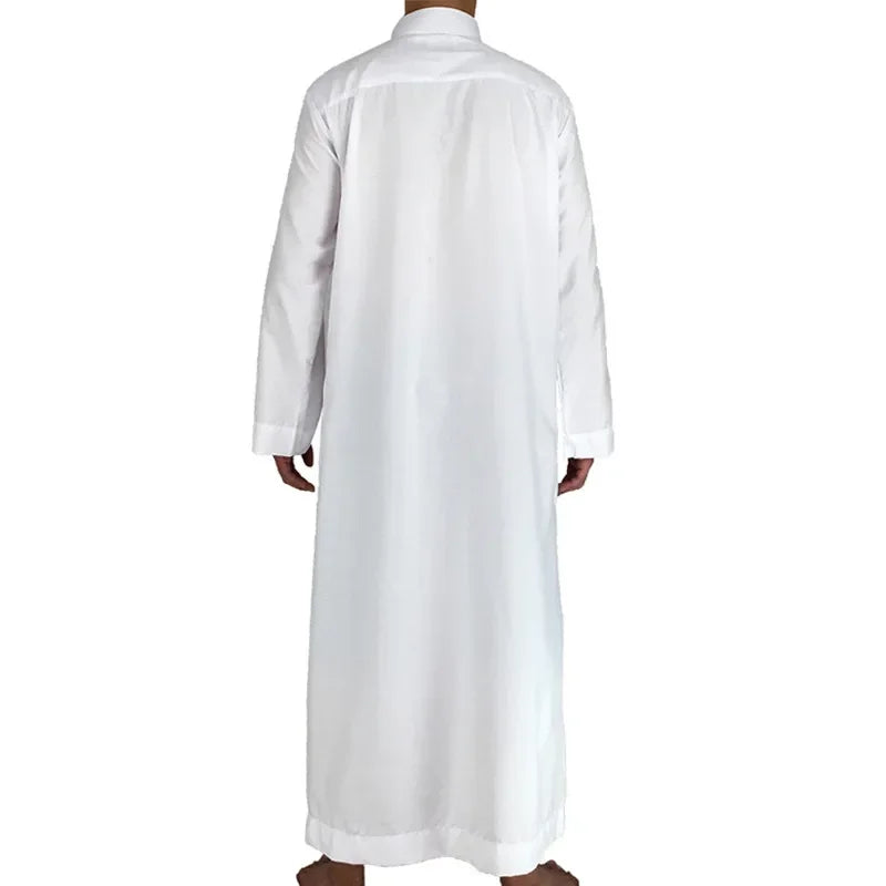 Islamic Clothing Men Solid Long Sleeve Loose Muslim Male Saudi Arabia Pakistan Kurta Muslim Costumes Muslim Dress Kaftan Thobe