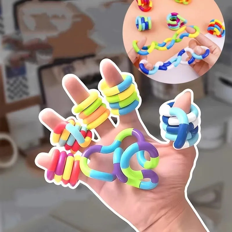 2/5PCS Sensory Fidget Toys Twist Loop Rope for Stress Relief Music Rhythm Anxiety Relief Toys for Adults Kids ADHD Tool
