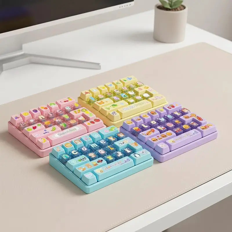 Purple Fidget Keyboard Toy With Cute Animal Patterns And Smooth Touch Perfect For Home Leisure Office Stress Relief