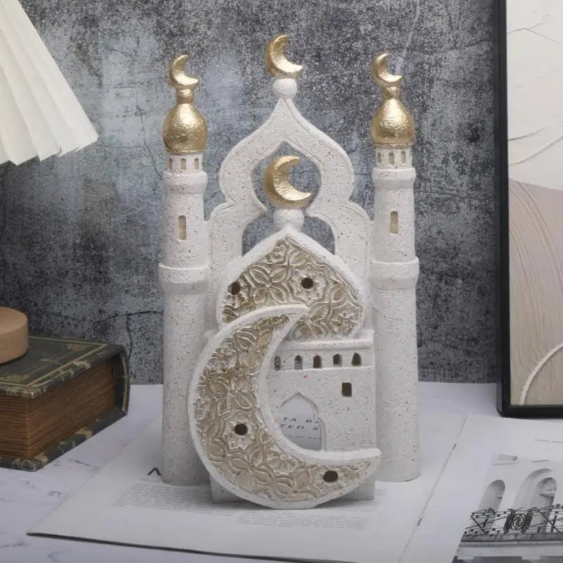 Islamic Ramadans Home Decors Resin Ornament for Eid Celebration Cultural Accessory Living Room Decoration Y5GB