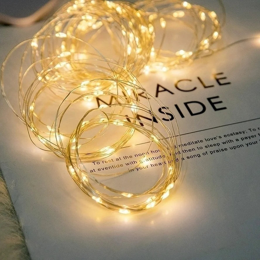 10/PCS 5M/3M LED Lantern Christmas Fairy Tale Lamp Lantern Cake Gift Box Creative Star String Light Battery Copper Wire Light