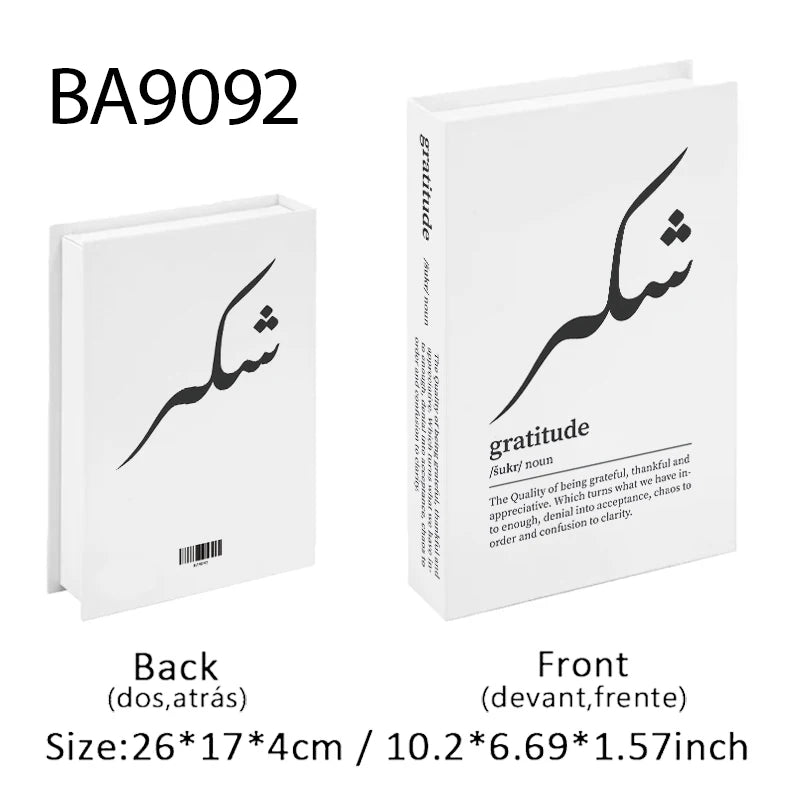 Islamic Kaaba Mosque Luxe Fake Book Storage Box Home Interior Decoration Decorative Books Coffee Table Bedroom Living Room Decor