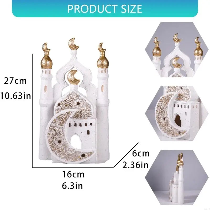 Islamic Ramadans Home Decors Resin Ornament for Eid Celebration Cultural Accessory Living Room Decoration Y5GB