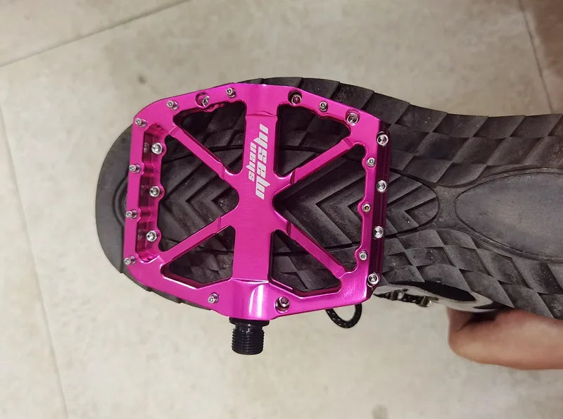 2024 new wide polished bicycle pedals Road Bicycle 3 Bearings Pedal  Mountain Bike Cycling Anti-slip Pedal