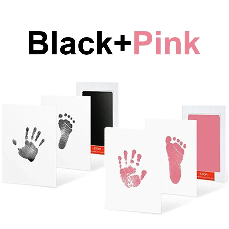 2 Set Baby Handprint Footprints Ink Pads Safe Non-toxic No-Touch Skin Inkless Inkpad Kits Pet Cat Dog Paw Prints Souvenirs Gifts