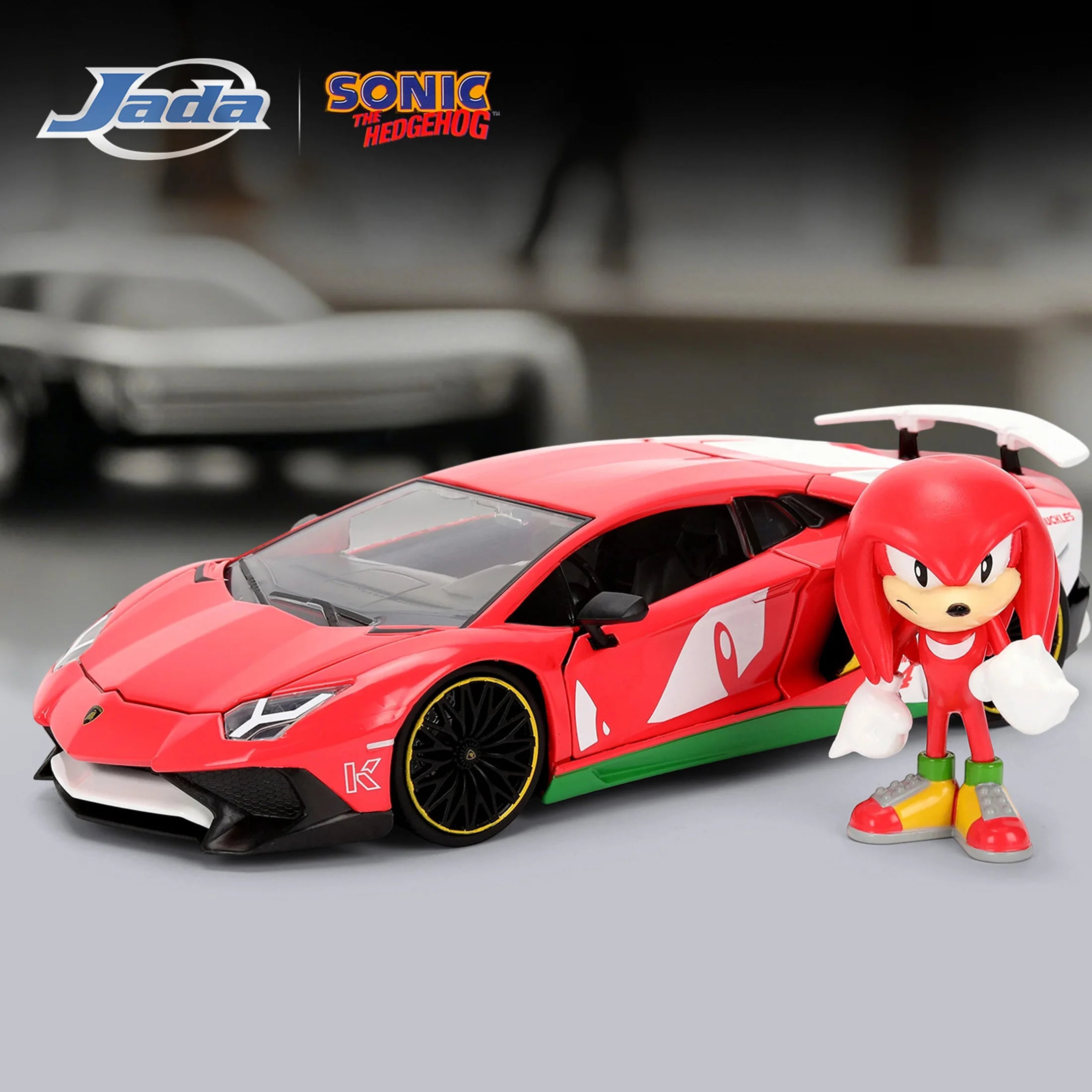 JADA 1:24 Diecast Model Sonic the Hedgehog Lamborghini Aventador SV JD36264