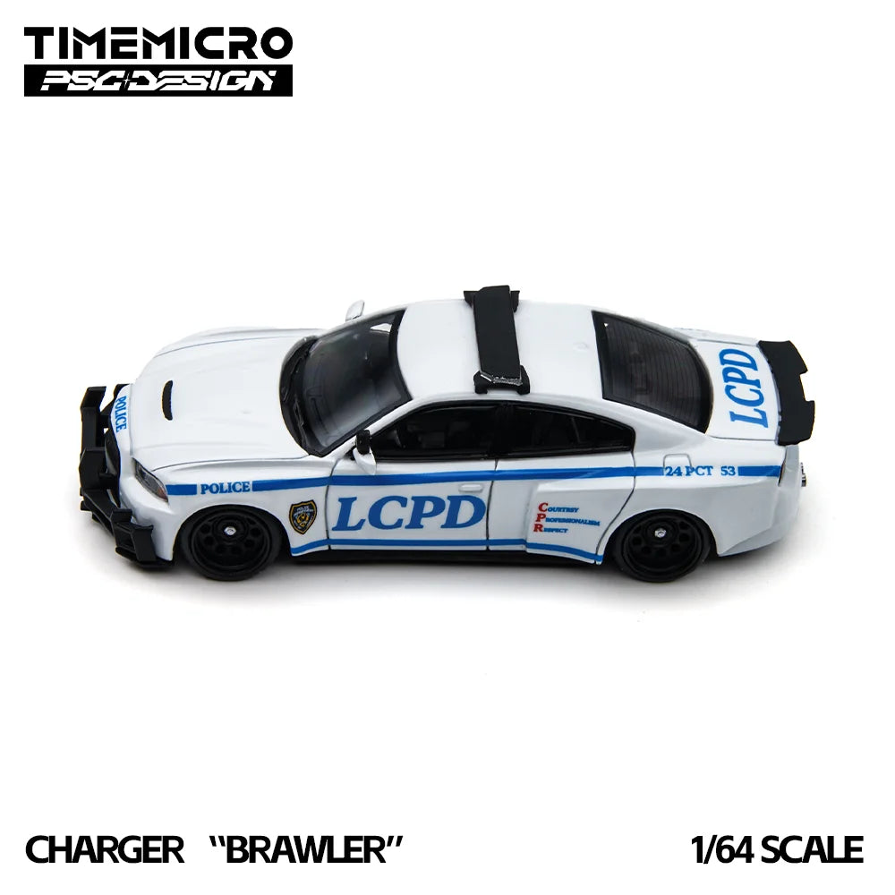Pre-sale*TimeMicro1:64 Stallion Brawler Diecast Mini Police Car Model Hobby Display Collectible Toy