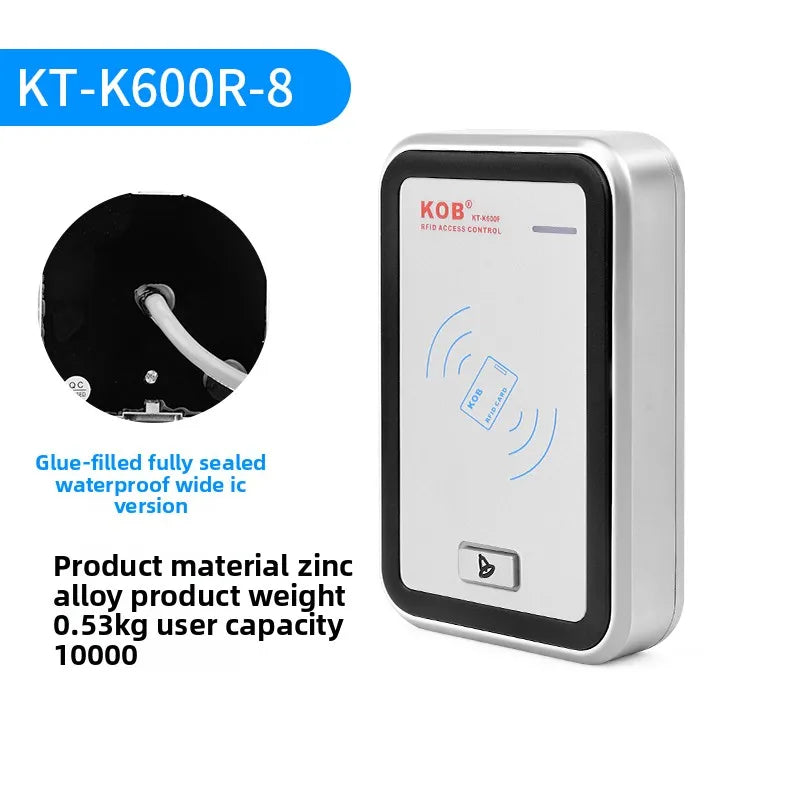 KOB outdoor ID/IC card swiping metal waterproof access control system outdoor host WG26 access control reader head