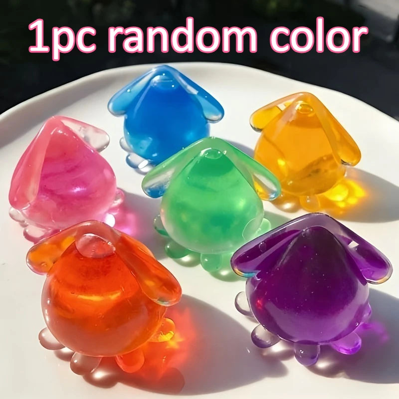 Squishy Octopus Maltose Fidget Toys Soft Kawaii Mini Calamari Fidget Squishes Fun Anti-stress Squid Sensory Toy for Adults Gifts