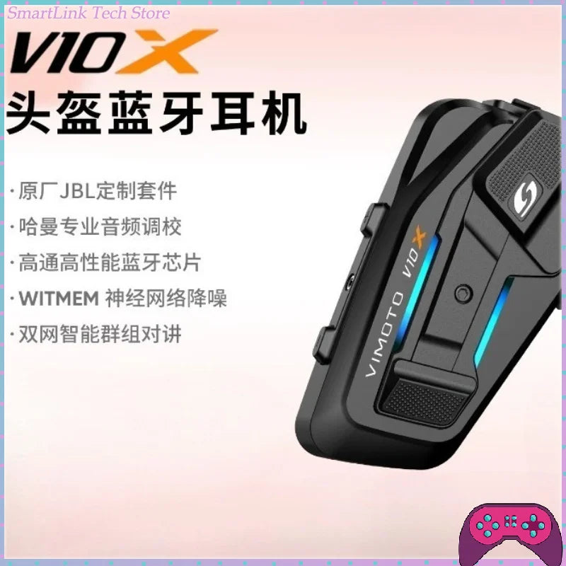 VIMAITONG V10X Helmet Bluetooth Earphones Motorcycle Riding Dedicated Multi-Person Intercom Full Helmet Built-in Headphones