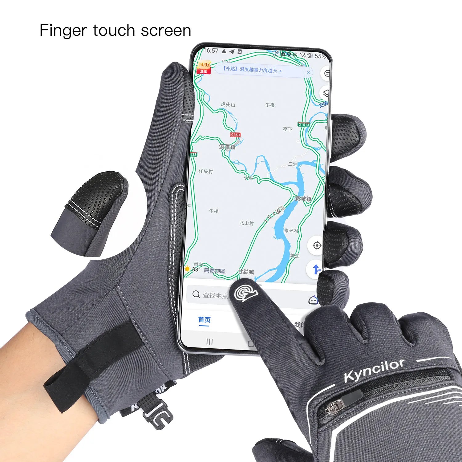 Winter Cycling Gloves Men Women Waterproof Windproof Touch Screen Bike Warm Gloves Cold Weather Running Sports Hiking Ski Mitten