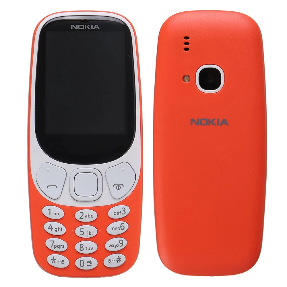 Nokia 3310 2018 2G Backup Phone 2.4-inch 1200mAh MP3FM Radio 2MP Bluetooth Flashlight MicroUSB Nokia Elderly Phone Unlock Used