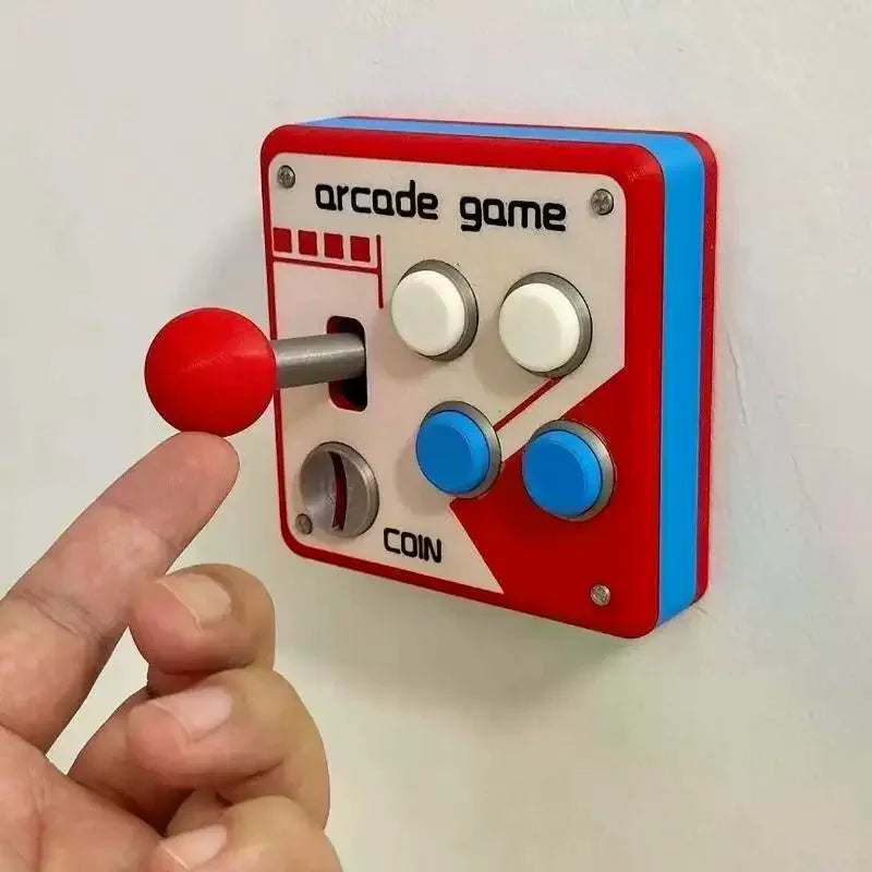 /GJ/Retro Game Console Joystick Switch Creative 3D Decoration Arcade Panel Socket Control Decoration Gift Toys