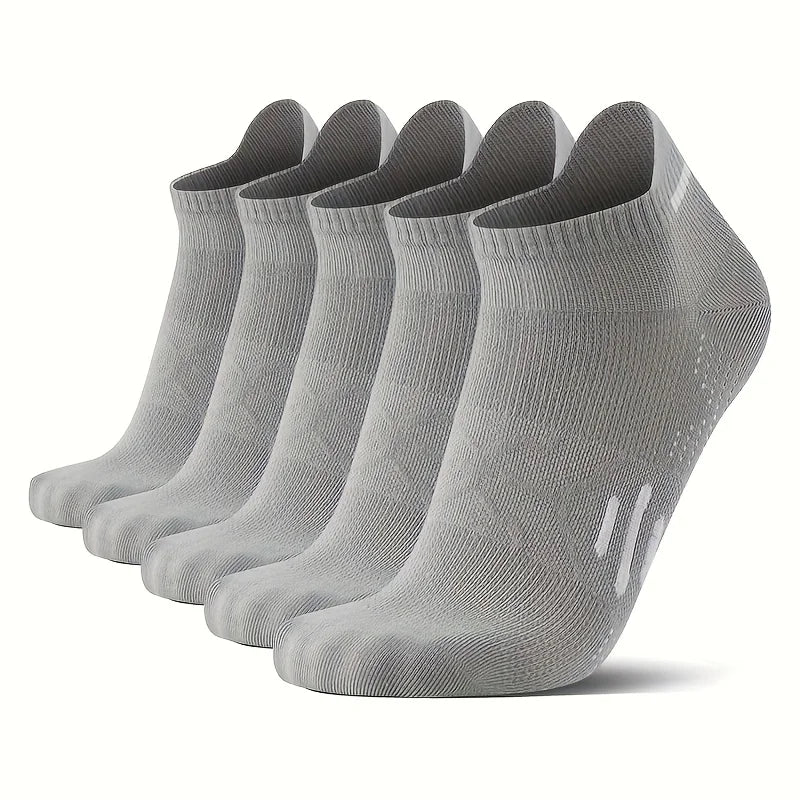 5/10 Pairs Summer Men's Athletic Ankle Socks Breathable Mesh Thin Sports Socks for Running Basketball Cycling