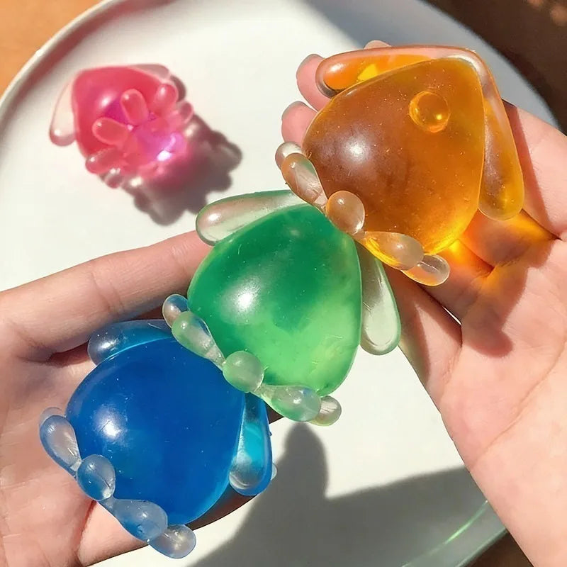 Squishy Octopus Maltose Fidget Toys Soft Kawaii Mini Calamari Fidget Squishes Fun Anti-stress Squid Sensory Toy for Adults Gifts