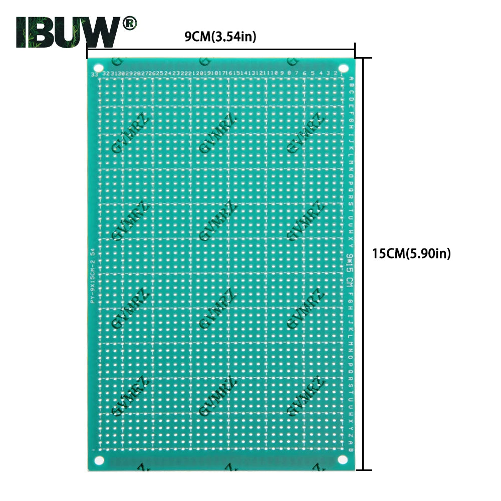 Single Sided Green PCB Prototype Board Universal Through Hole Perfboard for DIY Electronic Projects
