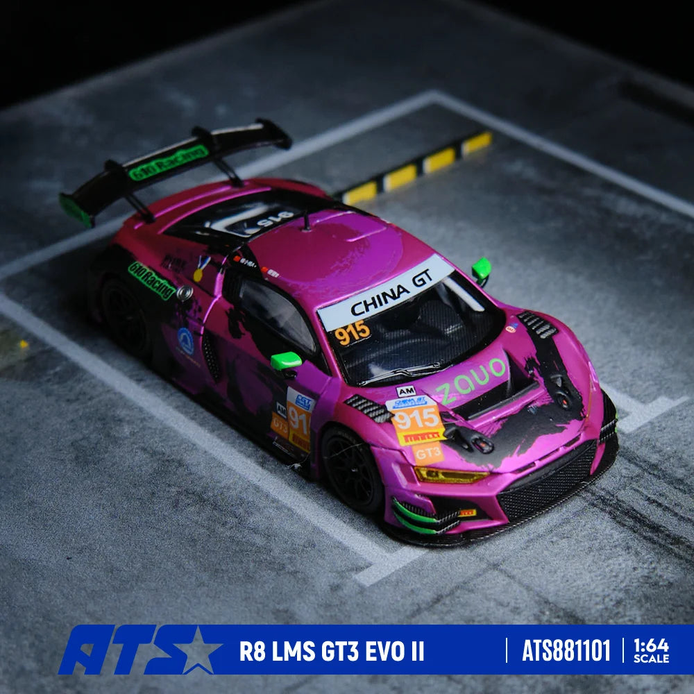 *Pre-order*ATS 1:64 Glossy Purple Track Racing Supercar Diecast Alloy Model Mini Simulation Race Vehicle Hobby Ornament Gift