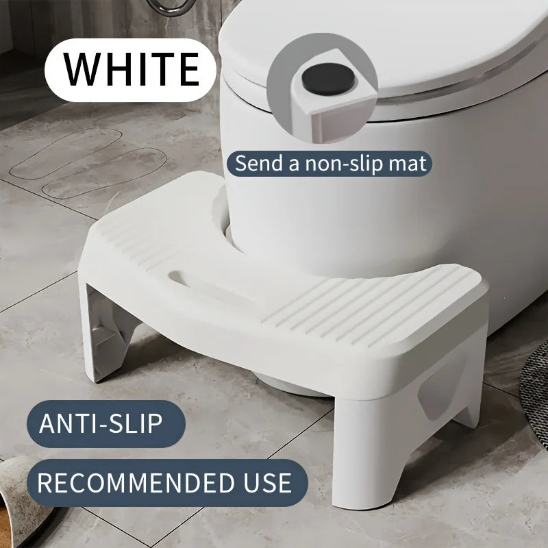 1Pc Toilet Stool for Bathroom, Comfort Toilet Stool for Adult Kids Pregnant Women, Squatting Aid Footstool, Anti Slip Thickening