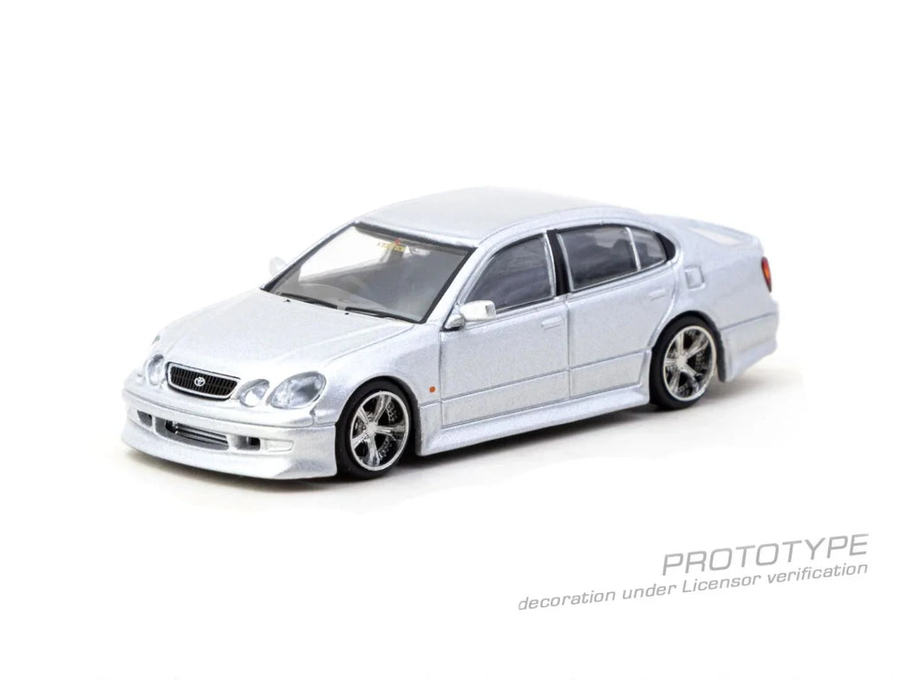 Tarmac Works 1:64 VERTEX Toyota Aristo JZS161 Silver Diecast Car Model In Stock Ready To Ship