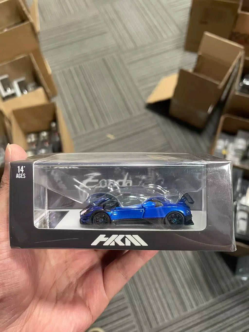 HKM Premium 1:64 Pagani Zonda 760 Diecast Model Car Collection (3 Variants: Green/White/Blue) With Openable Rear Hood In Stock
