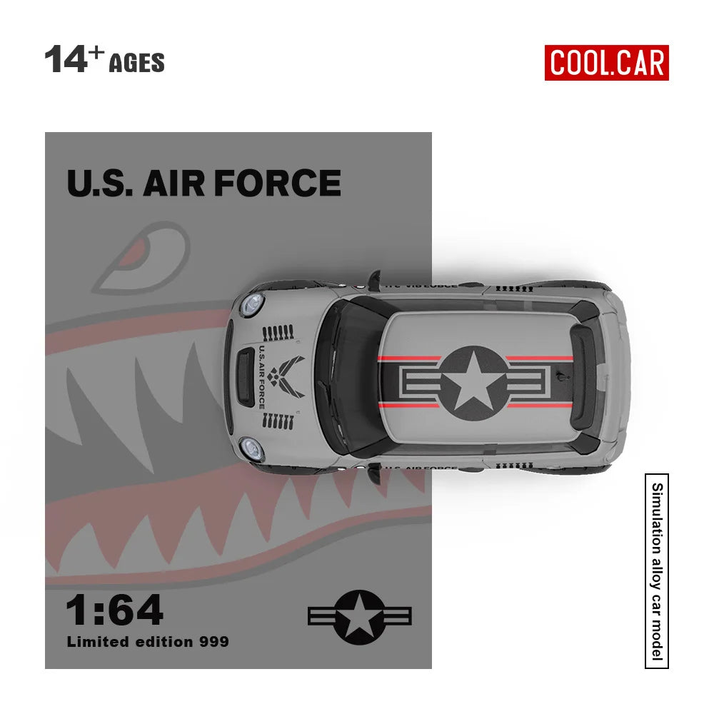 *Pre-order*CoolCar 1/64 Shark Mouth Livery Diecast Alloy Car Model Realistic Mini Vehicle Diorama Scene Collectible Gift Display