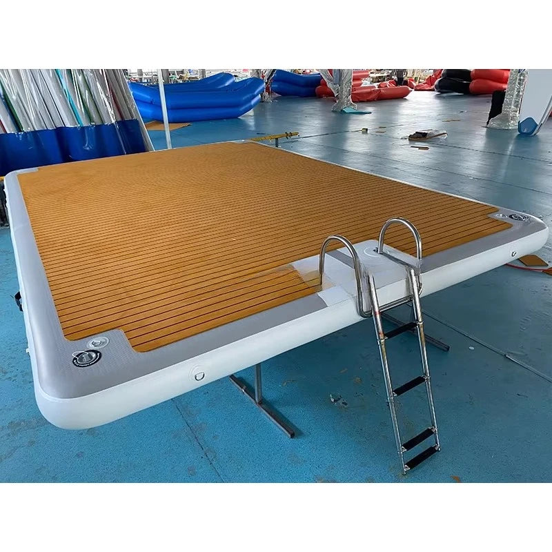 Leisure Land Inflatable Swim Island Floating Raft Inflatable Water Jet Ski Dock Floats Platform for Sale
