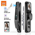 Tuya Fully Automatic Smart Door Lock with 3D Face & Fingerprint Recognition Security for Aluminum & Wood Doors Wifi Connected