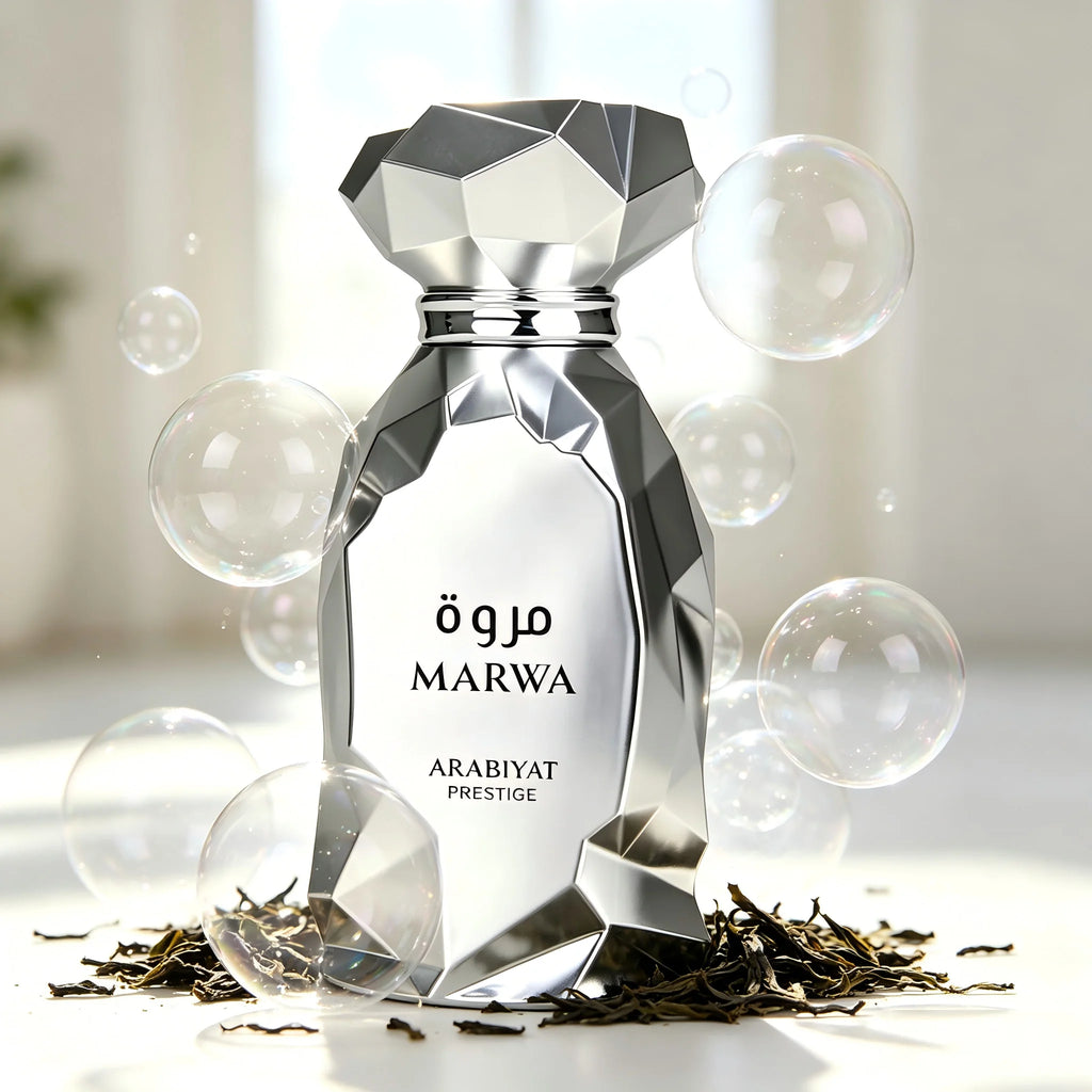 Arabiyat Prestige Marwa Eau De Parfum 100ml Silver Fresh Tea Aromatic Men's Fragrance