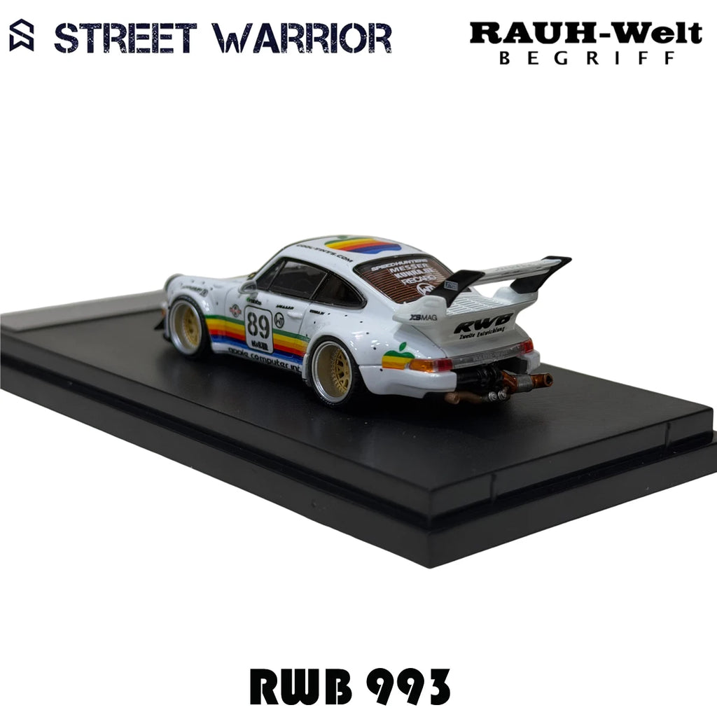 SW In Stock 1:64 RWB 993 Black Apple Diecast Diorama Car Model Collection Street  Warrior