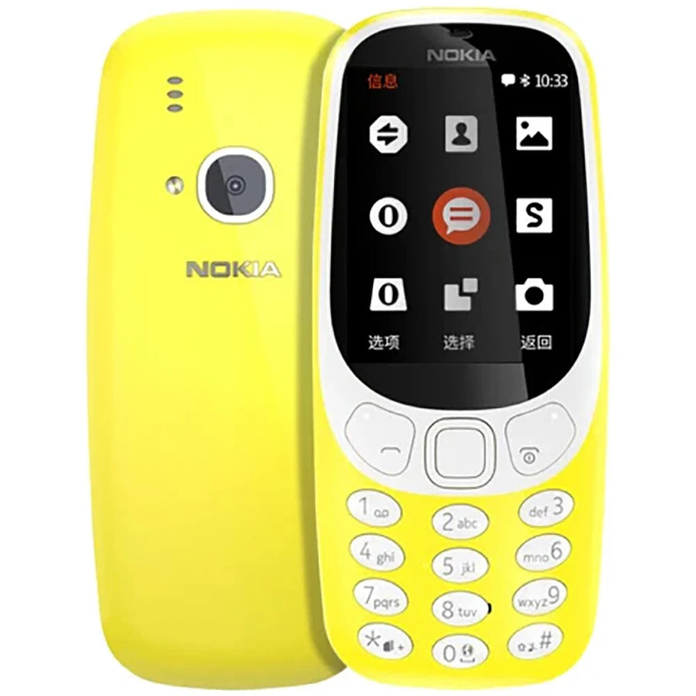 Nokia 3310 2018 2G Backup Phone 2.4-inch 1200mAh MP3FM Radio 2MP Bluetooth Flashlight MicroUSB Nokia Elderly Phone Unlock Used