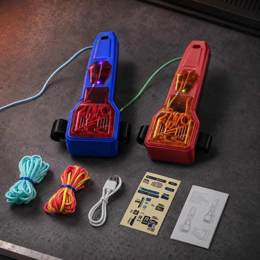Spider Silk Rope Launcher Auto Retractable Wrist Toy Creative Cosplay Battle Game Luminous Loop Shooting Gift