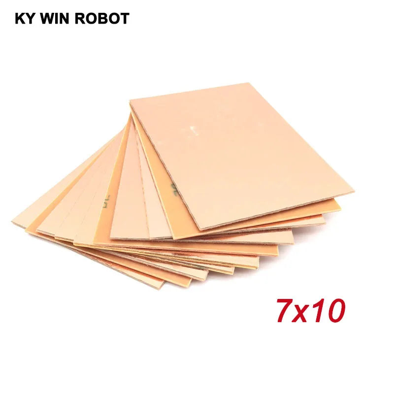 PF PCB Single Side Copper Clad Plate DIY PCB Kit Laminate Circuit Board 7x10cm 10pcs