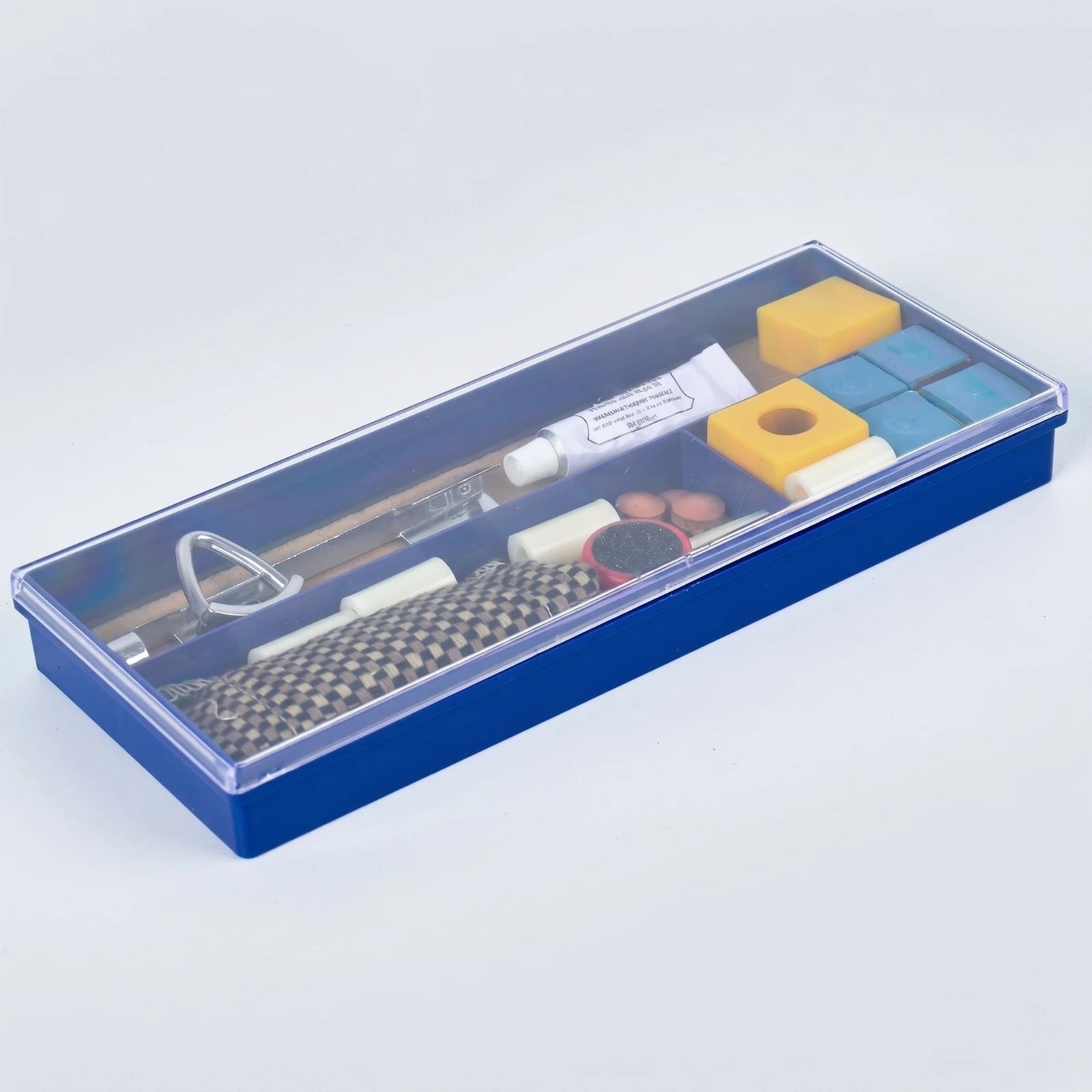 Cue Repair Kit with Case Transparent Billiard Chalk Cue Repair Kit Compact Portable for Pool Players, Game Rooms