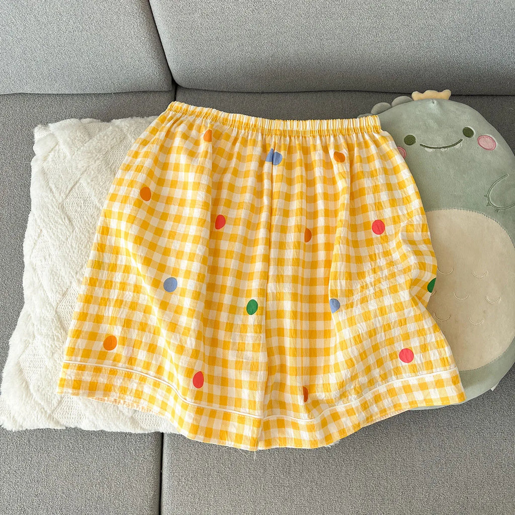 Summer Short-sleeved Cloud Cotton Pajama Set for Women, Comfortable and Trendy, Shorts That Can be Worn Outside, Home Wear Set