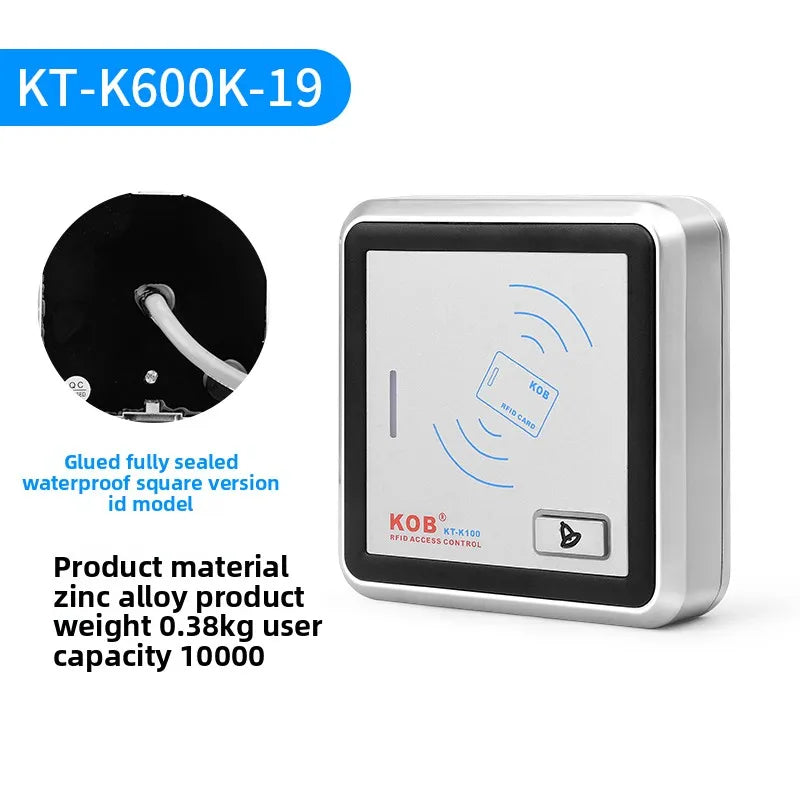 KOB outdoor ID/IC card swiping metal waterproof access control system outdoor host WG26 access control reader head