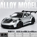 1:24 Porsche 911 GT3 RS Diecast Alloy Sports Car Model with Openable Doors Front Wheel Steering for Collectors Hobby Display