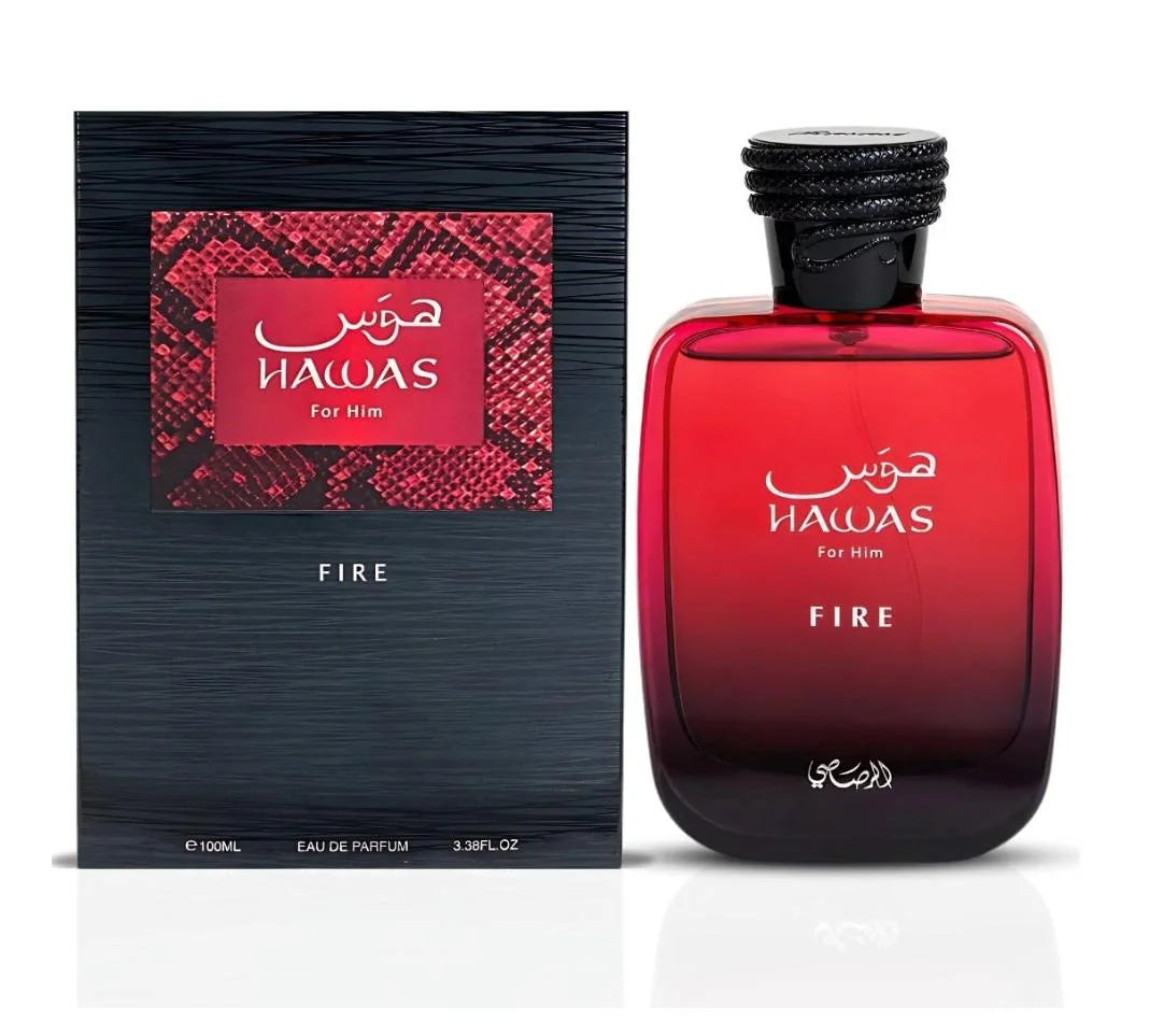 Luxury Rasasi Hawas Fire For Him Eau de Parfum 100ml Long Lasting Woody Oriental Fragrance Original Arabian Men Cologne Perfume Gift Box