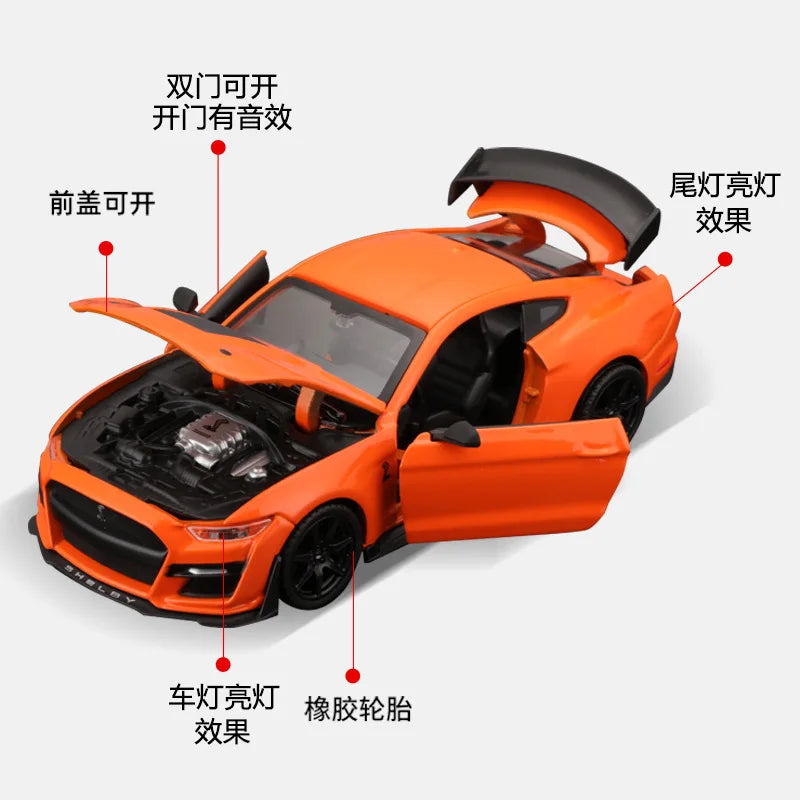 Bburago Alloy Car Model For Collector Bburago1:32 Rafa Supercar Mustang Pullback Sound And Light Version Alloy Simulation Car Mo