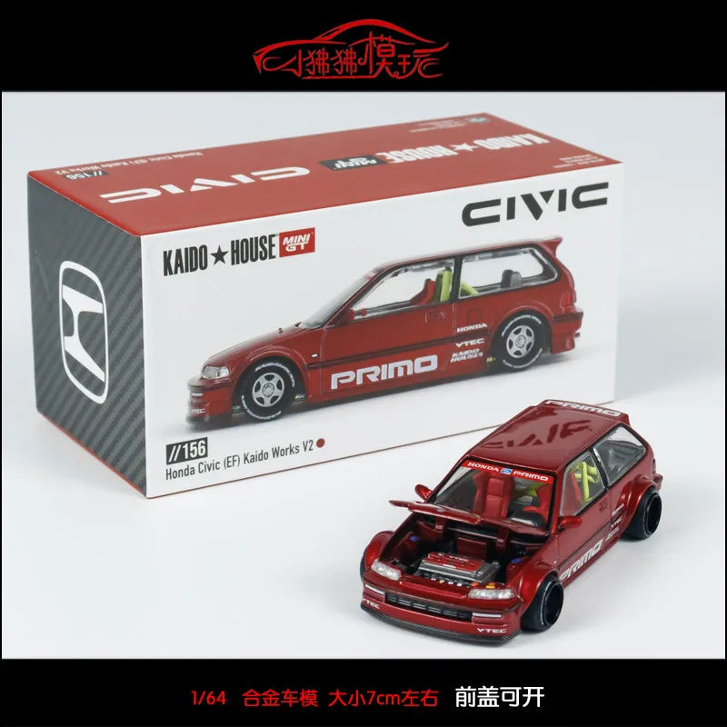 MINI GT 1:64 KAIDO 1:64 House BMW M3 E30 Works EF Car Model R33 R34 Alloy Car Model,  Adult Collectibles,Male Toys.