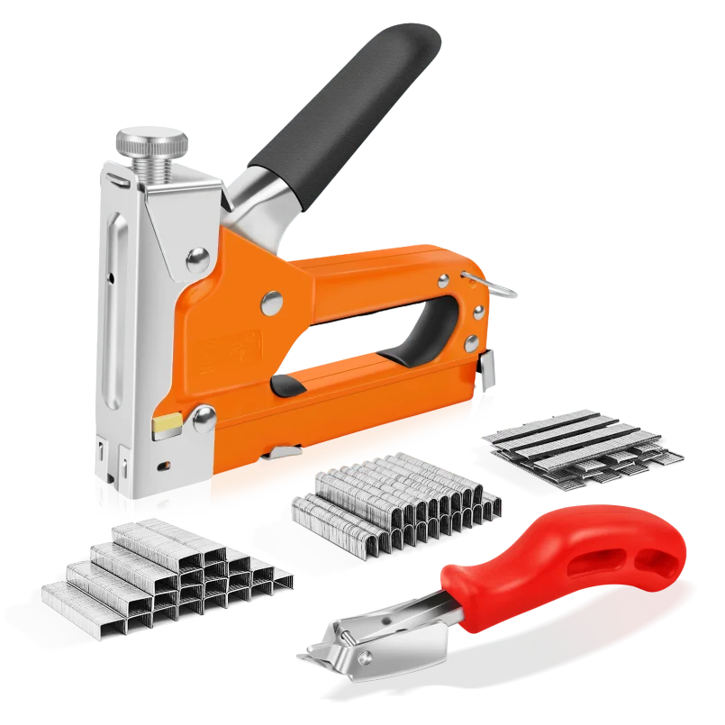 3 in 1 Nail Stapler Gun With 3000 Staples & Staple Remover Tool Kit Stapler for Wood Fabric Stapler Home Repair DIY Tool Kit
