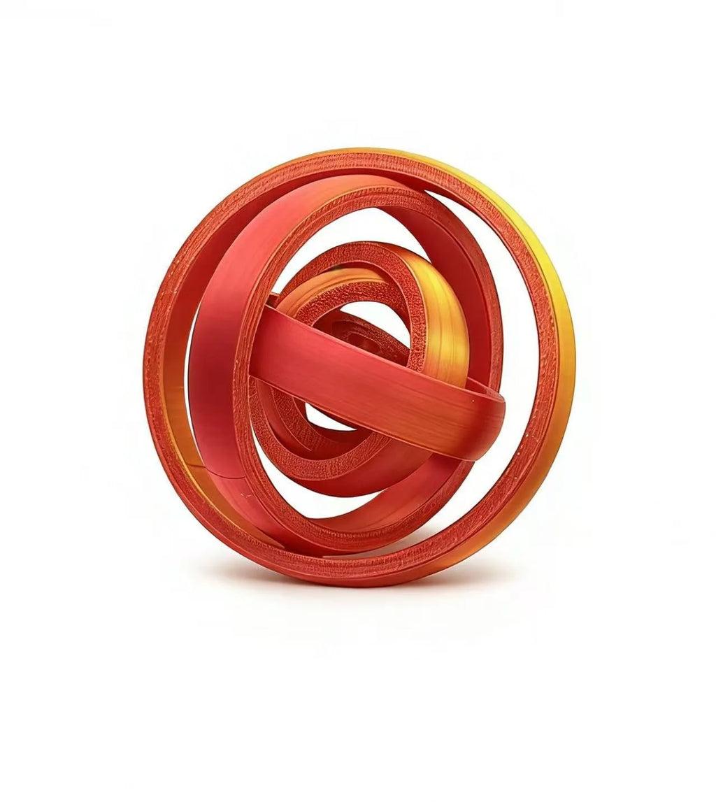 3D Printed Novelty Spinning Finger Ring, Adult Fidget Toy, Mini Creative Finger Spinner, Featuring Rotational Gyroscope Design