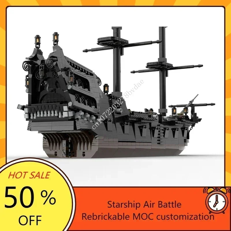 2478MOC Pirate Ship Model DIY Assembly Toy Customized Sailing Ship Technology Creative Puzzle Adults Holiday Birthday Gift