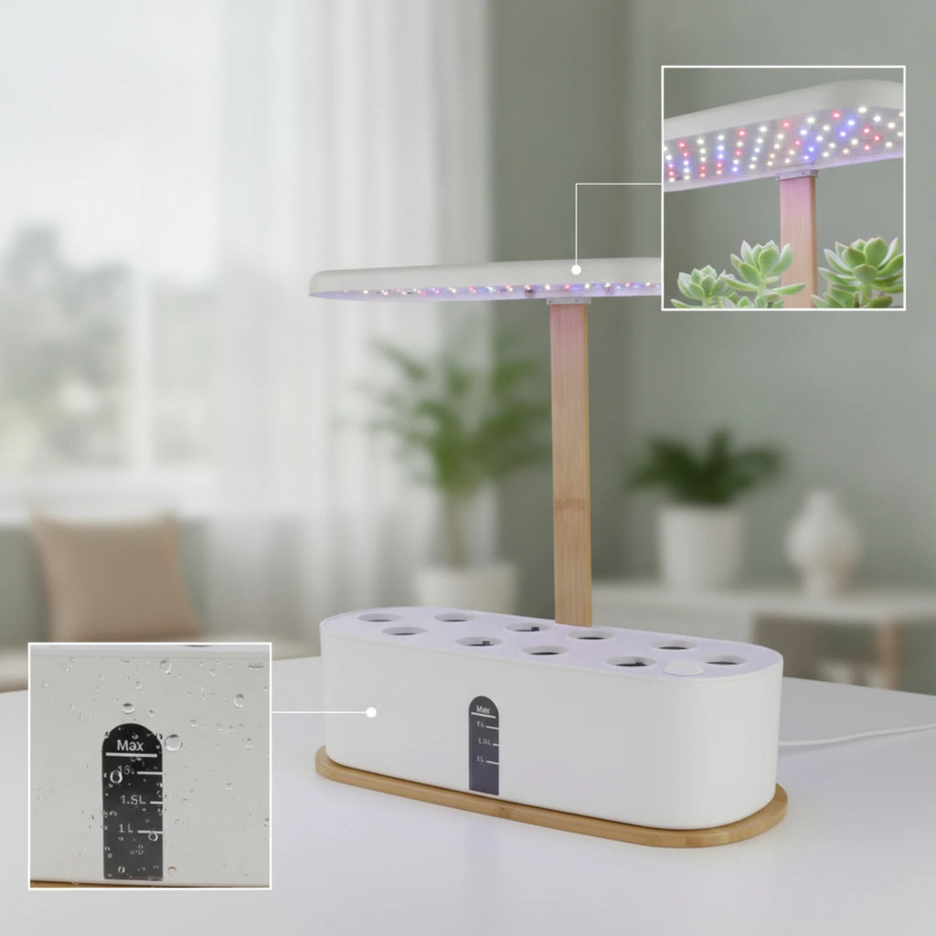 Hydroponic Planter with LED Grow Illumination areaSaving Indoor Hydroponic Garden Indoor Garden with LED Grow Light Fresh Slim