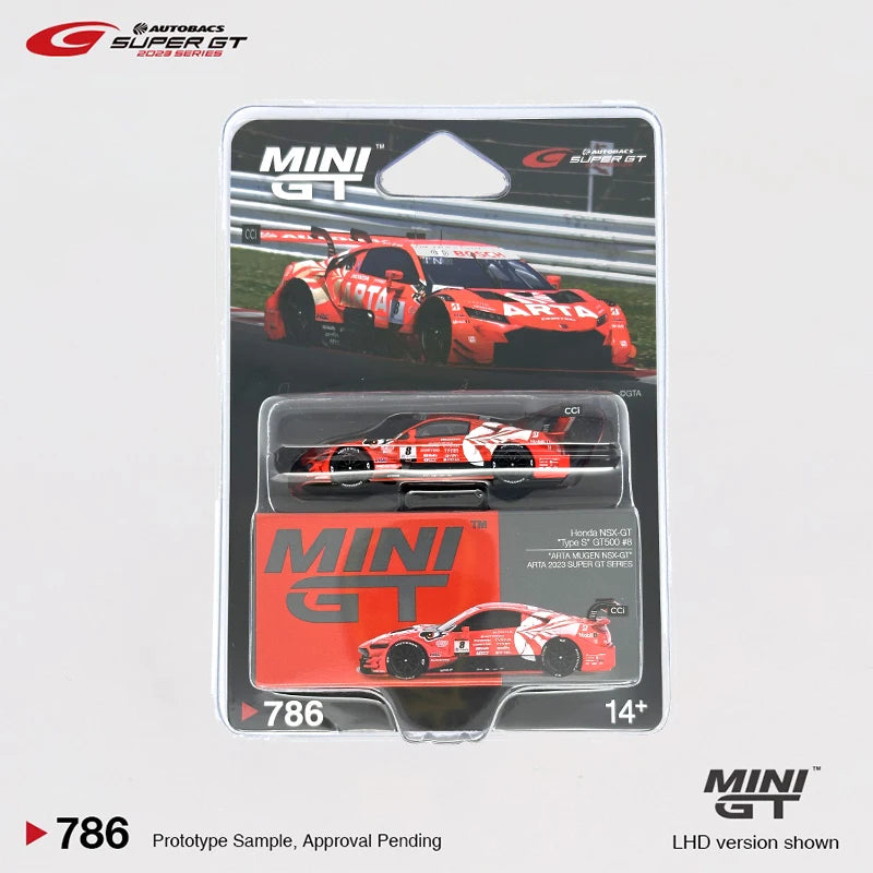 MINIGT 1:64 Nissan Z GT500 Honda NSX GTR SuperGT Series Diecast Diorama Model Collection Miniature Toys 786 787 992 861 857