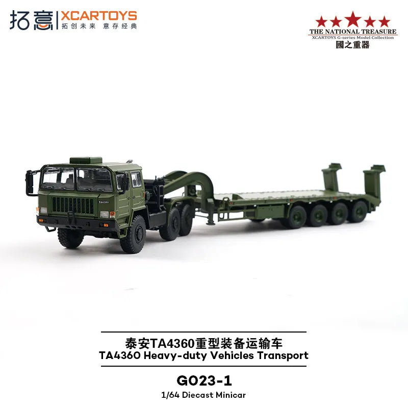 XCARTOYS Car Toys for Boys BJ80 Exercise Combat Soldier 99A Main Station Tank Type 15 Heavy Armored Vehicle Tai'an TA4360 Traile