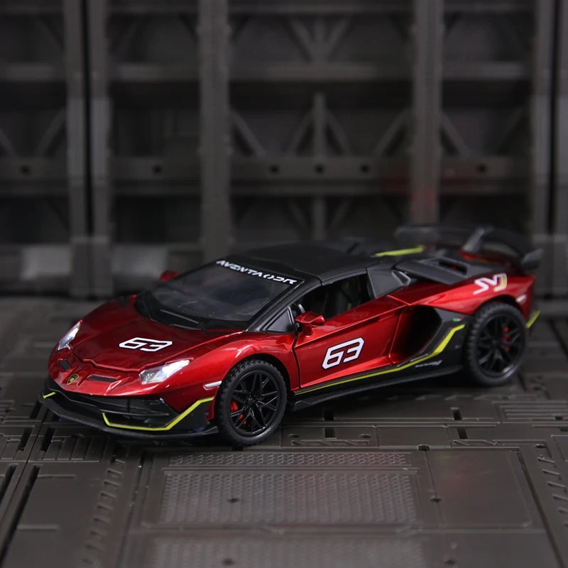 1:32 simulation Lamborghini SVJ63 alloy car model doors and the front hood and trunk door can be opened fine workmanship