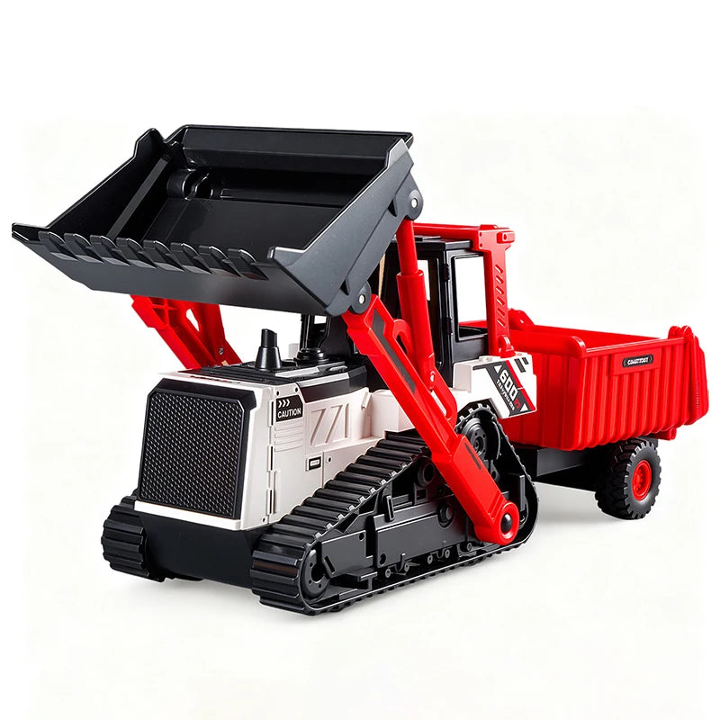 Engineering Vehicle Model Double Head Excavator Bulldozer Children Educational Diecast Construction Vehicle Toy Kids Boy Gift