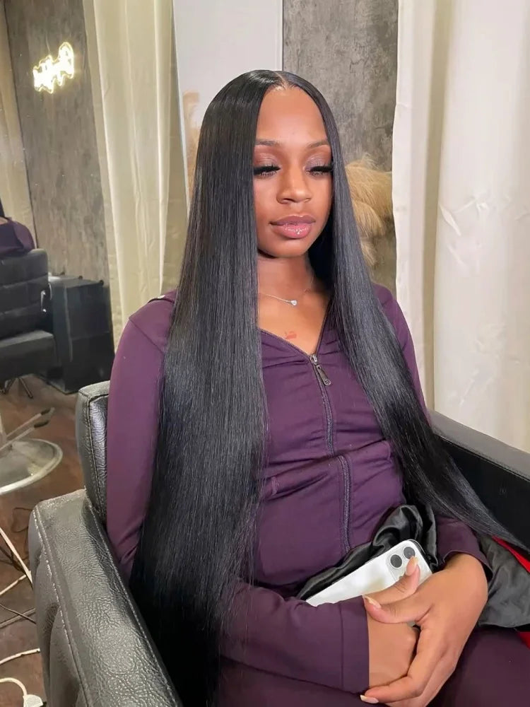 30 Inch Straight Human Hair Wigs 4x4 5x5 Glueless Bone Straight Lace Front Wigs 13x4 HD Lace Frontal Wigs For Black Women