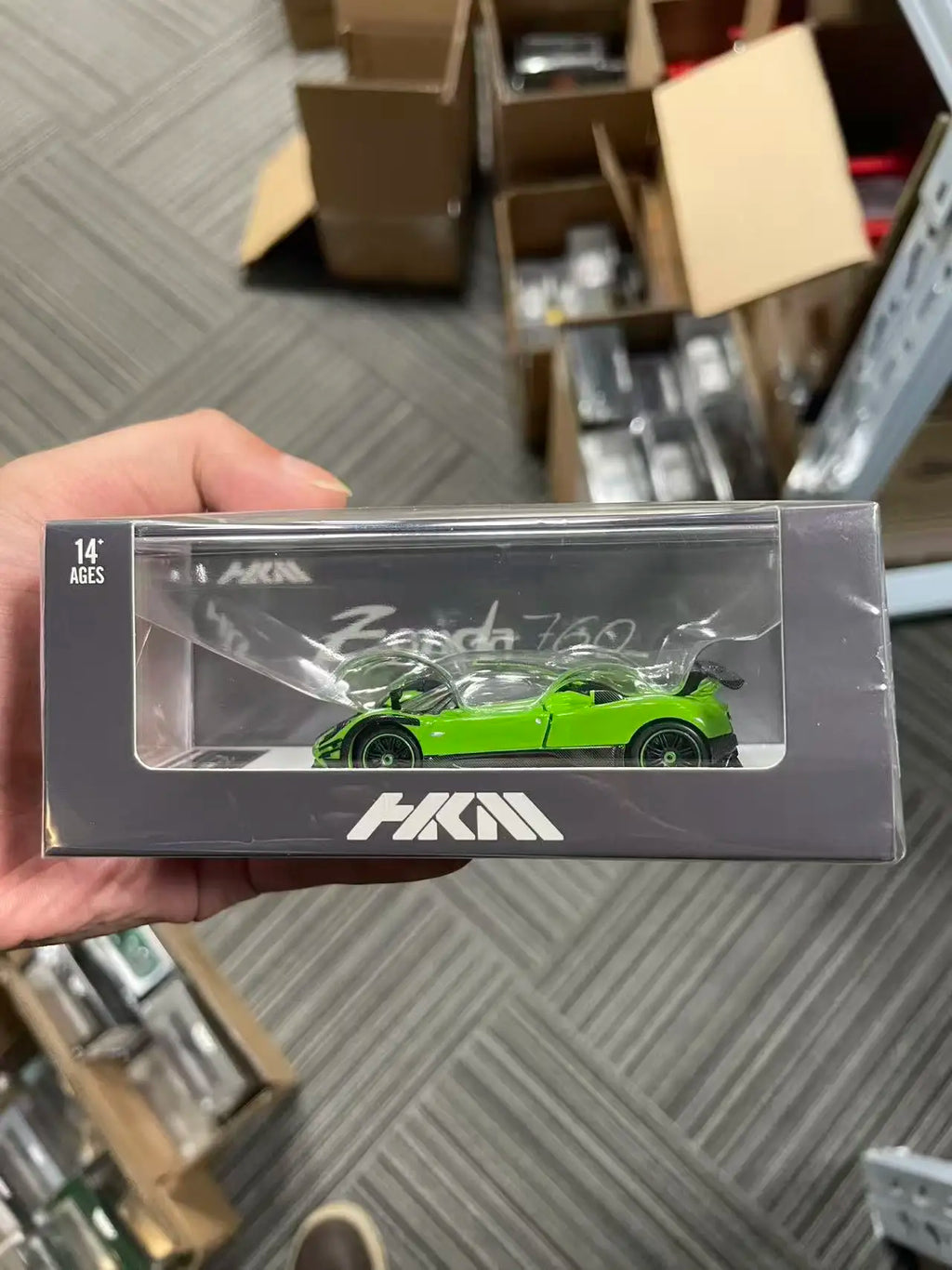HKM Premium 1:64 Pagani Zonda 760 Diecast Model Car Collection (3 Variants: Green/White/Blue) With Openable Rear Hood In Stock